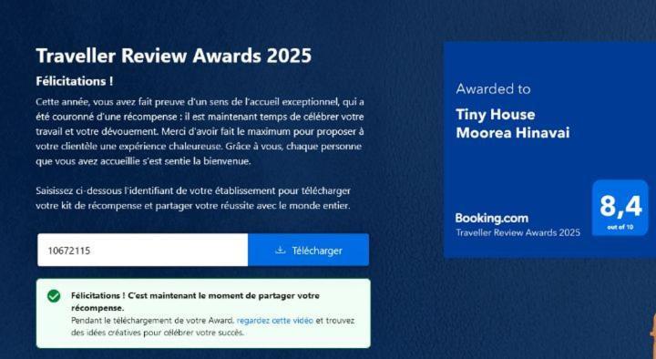 פאפט Tiny House Moorea Hinavai מראה חיצוני תמונה
